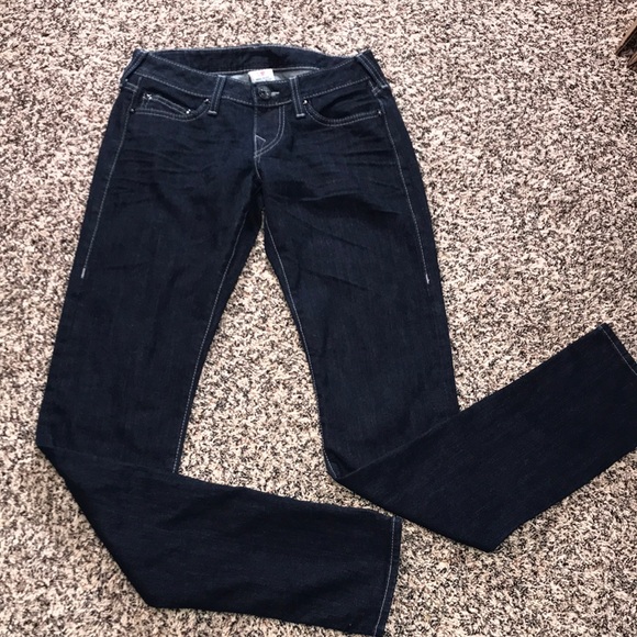 True Religion Denim - True Religion Vintage Low Rise Skinny Dark Wash Denim Jeans Size 26 | NWOT